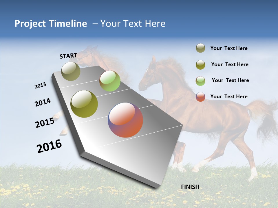 Outside Horse Orange PowerPoint Template