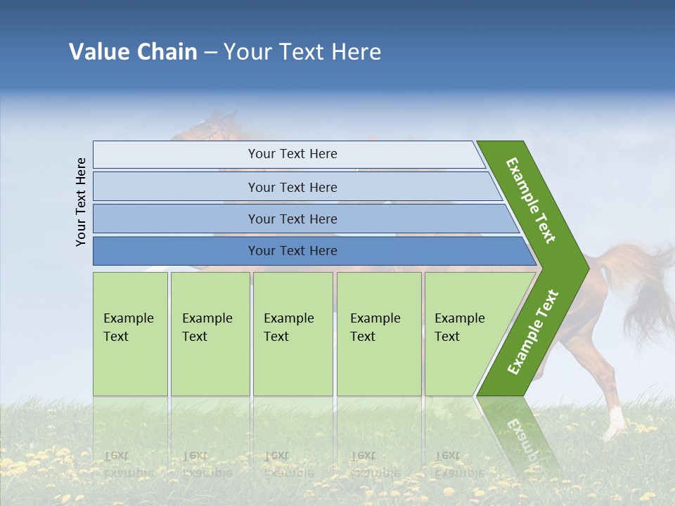 Outside Horse Orange PowerPoint Template