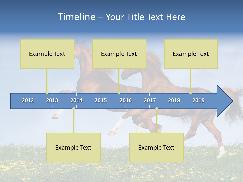 Outside Horse Orange PowerPoint Template