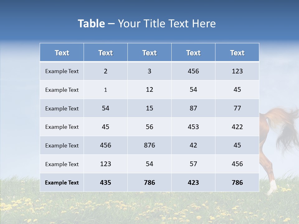 Outside Horse Orange PowerPoint Template