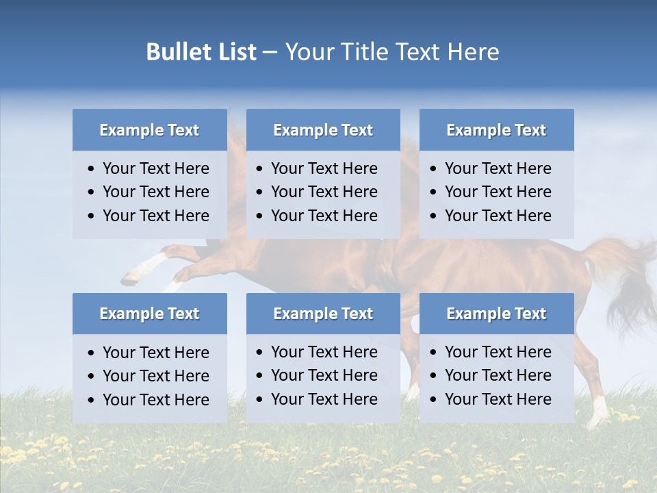 Outside Horse Orange PowerPoint Template