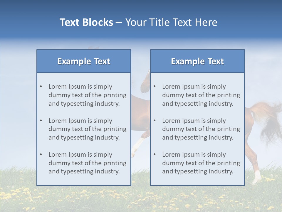 Outside Horse Orange PowerPoint Template