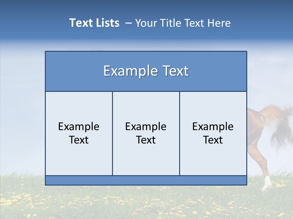 Outside Horse Orange PowerPoint Template