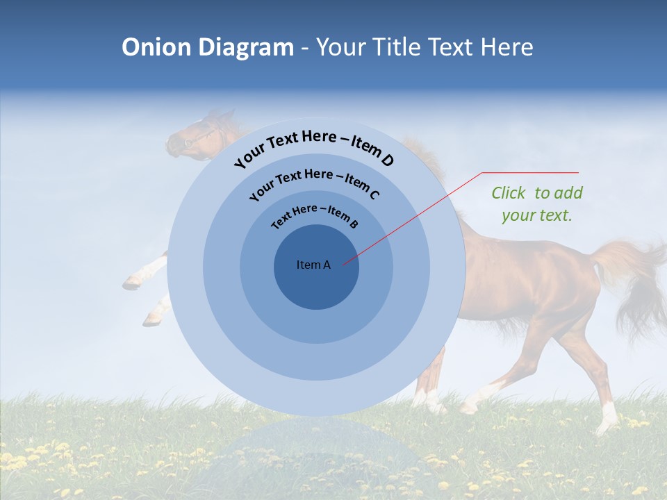 Outside Horse Orange PowerPoint Template