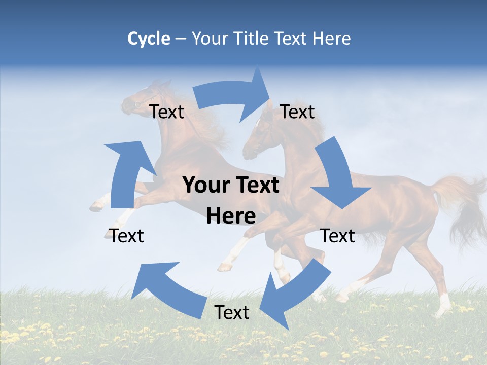 Outside Horse Orange PowerPoint Template