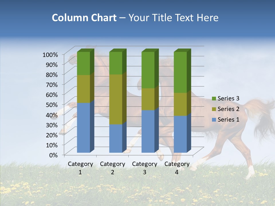 Outside Horse Orange PowerPoint Template