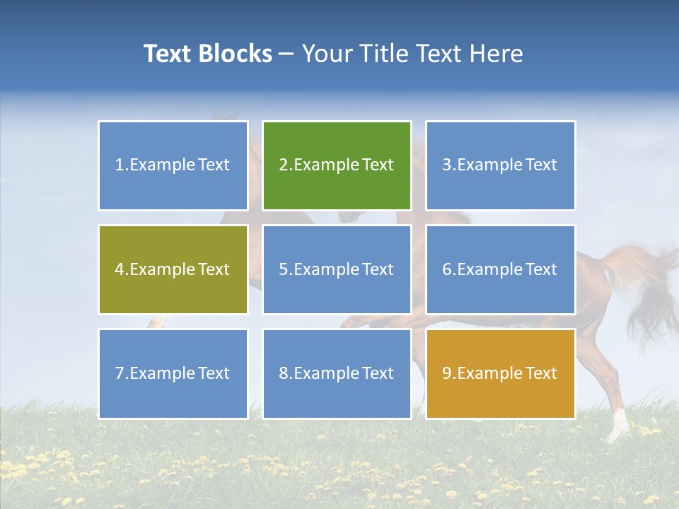 Outside Horse Orange PowerPoint Template