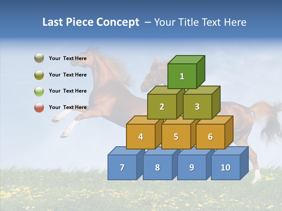 Outside Horse Orange PowerPoint Template