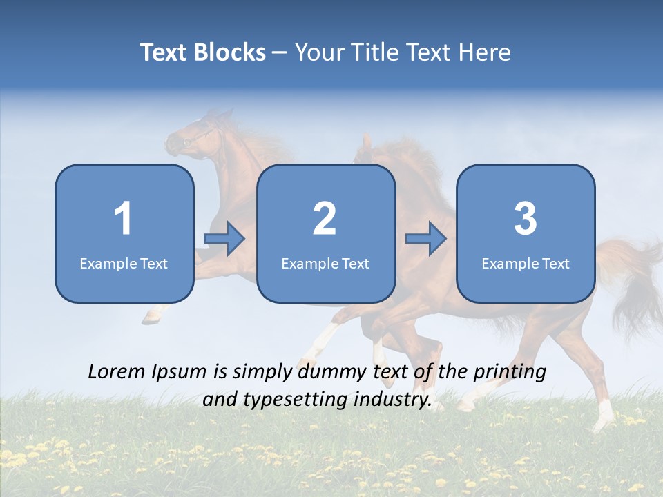 Outside Horse Orange PowerPoint Template