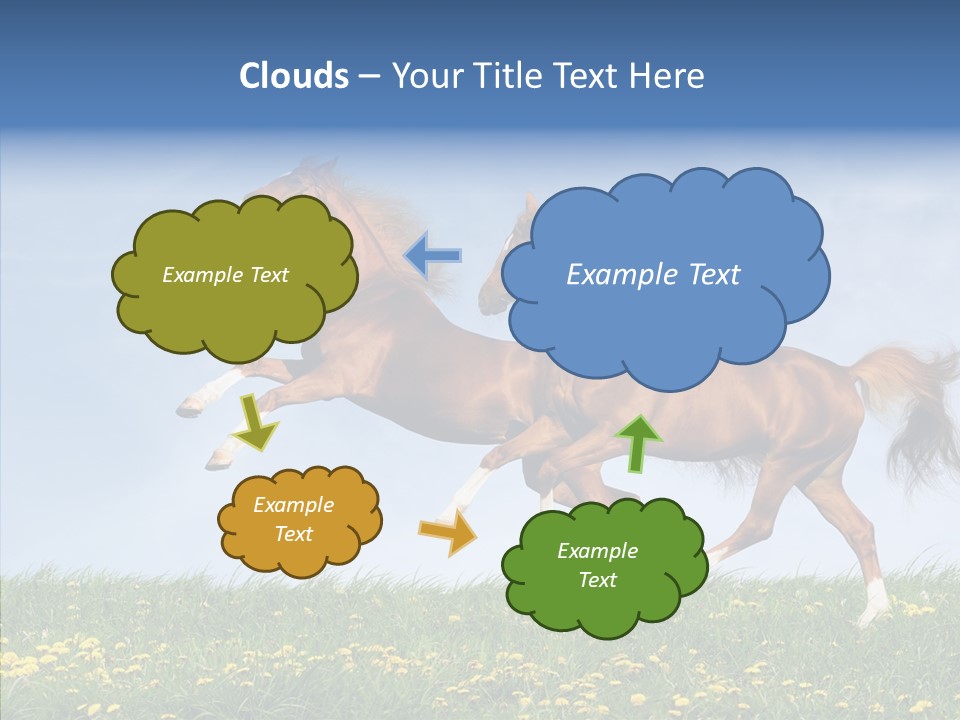 Outside Horse Orange PowerPoint Template