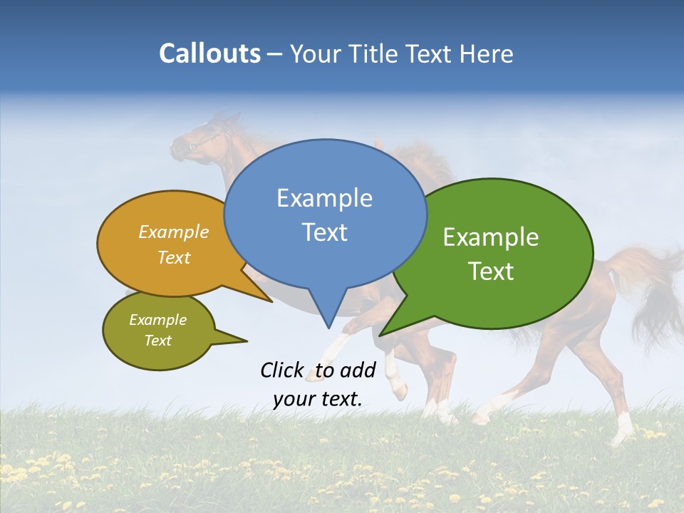 Outside Horse Orange PowerPoint Template