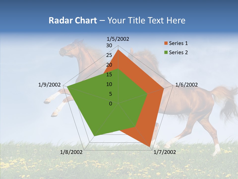 Outside Horse Orange PowerPoint Template