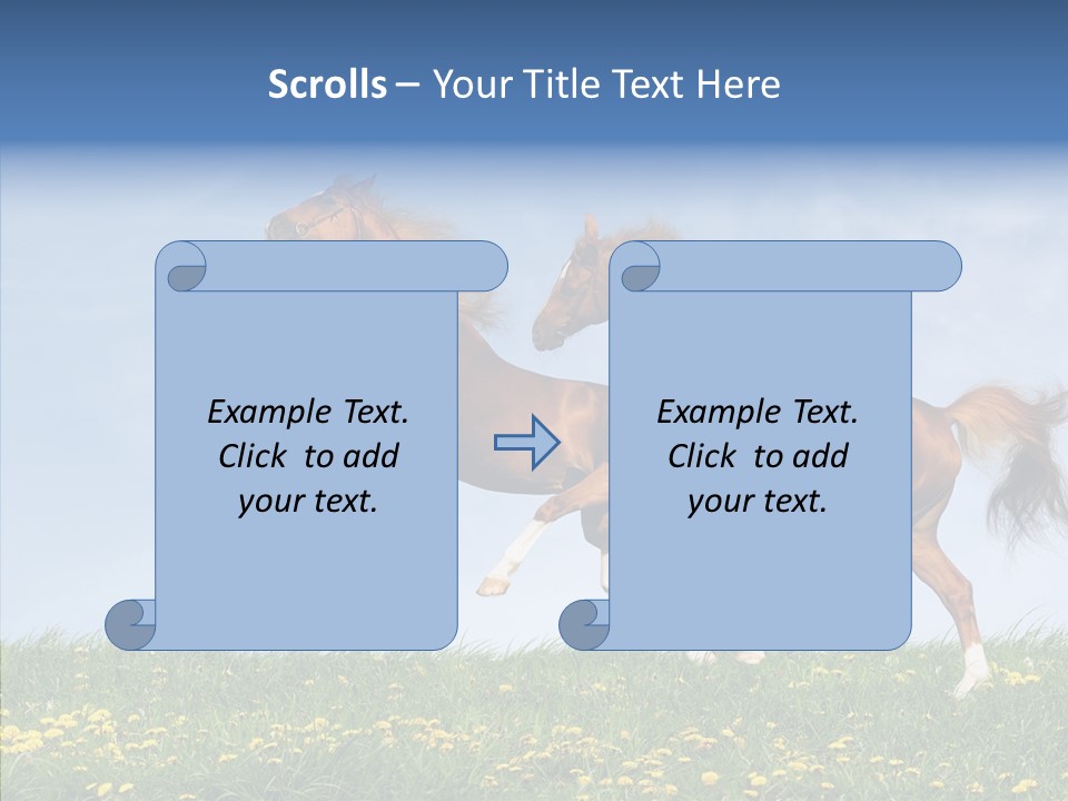 Outside Horse Orange PowerPoint Template