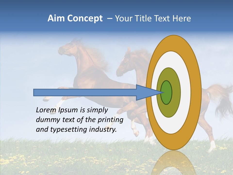 Outside Horse Orange PowerPoint Template