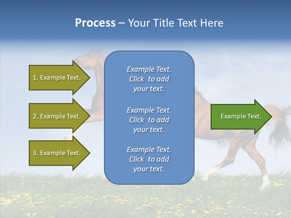Outside Horse Orange PowerPoint Template
