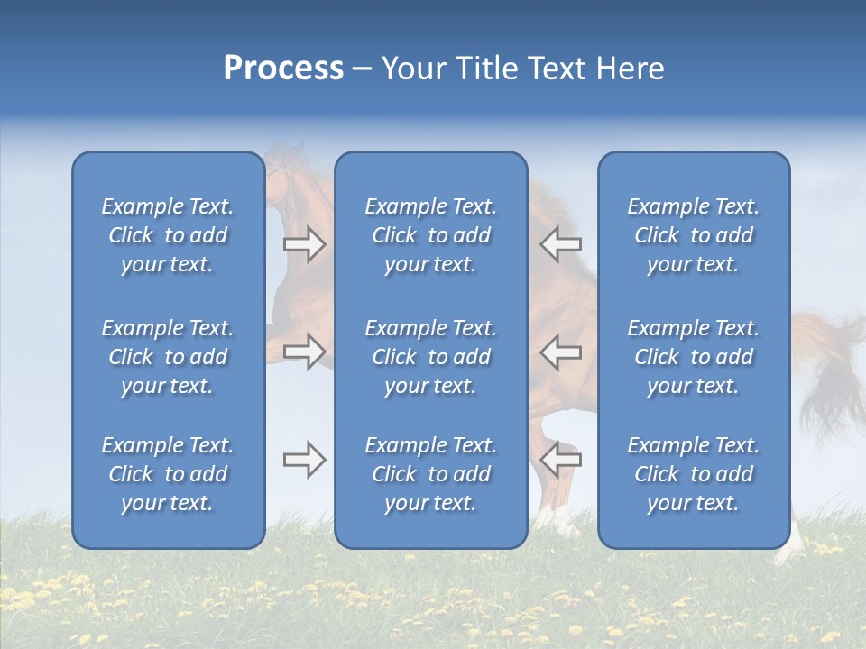 Outside Horse Orange PowerPoint Template