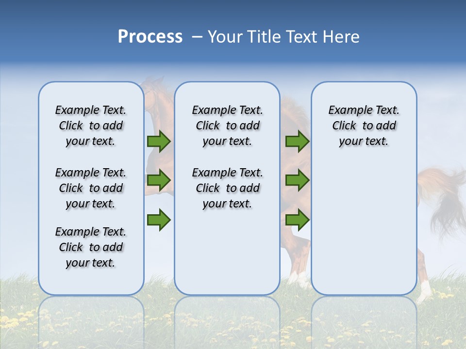 Outside Horse Orange PowerPoint Template