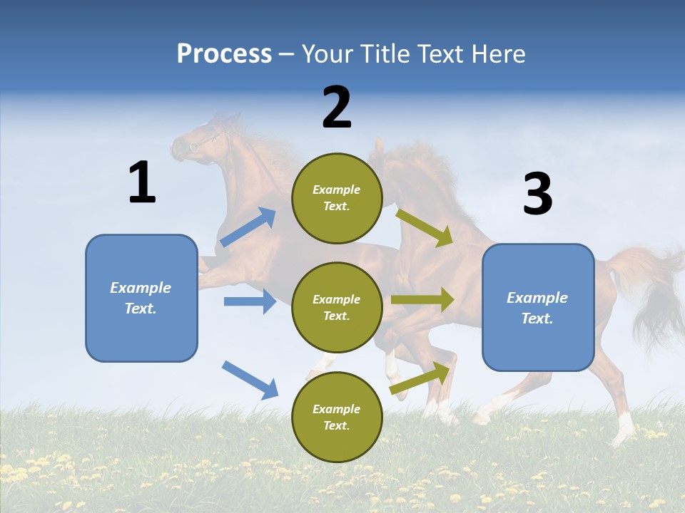 Outside Horse Orange PowerPoint Template