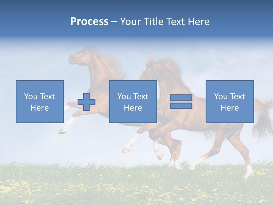Outside Horse Orange PowerPoint Template