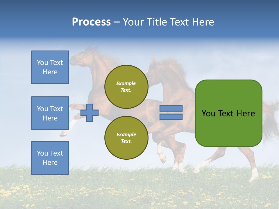 Outside Horse Orange PowerPoint Template