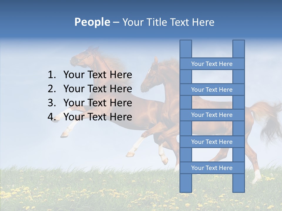 Outside Horse Orange PowerPoint Template
