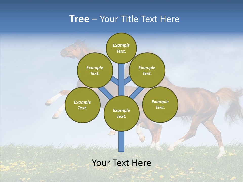 Outside Horse Orange PowerPoint Template