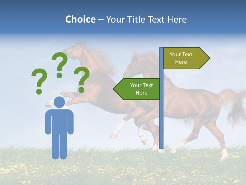Outside Horse Orange PowerPoint Template