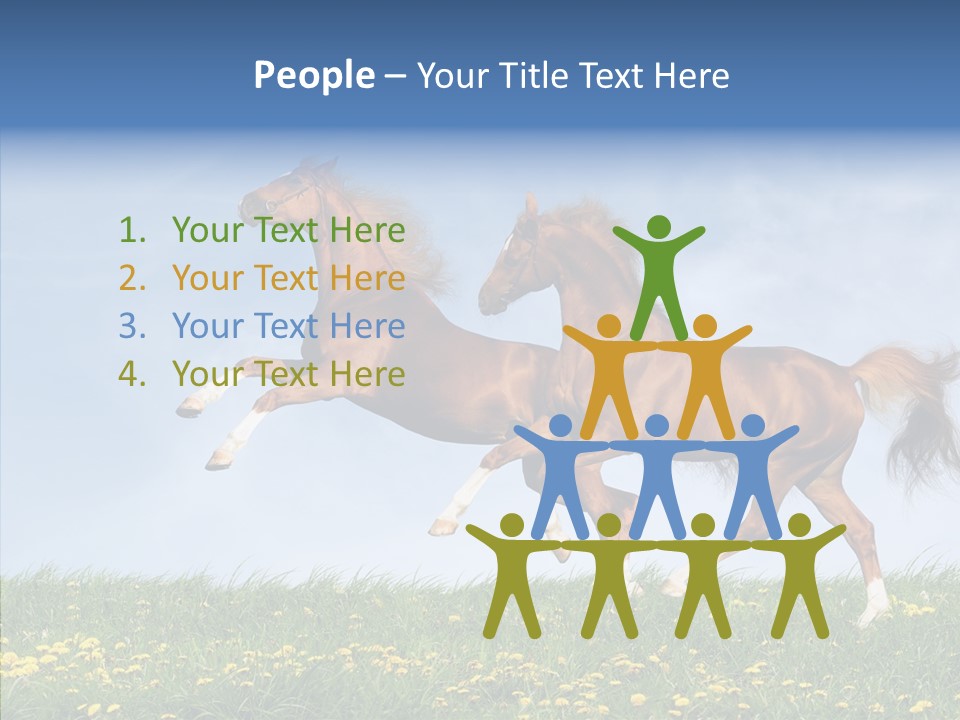 Outside Horse Orange PowerPoint Template