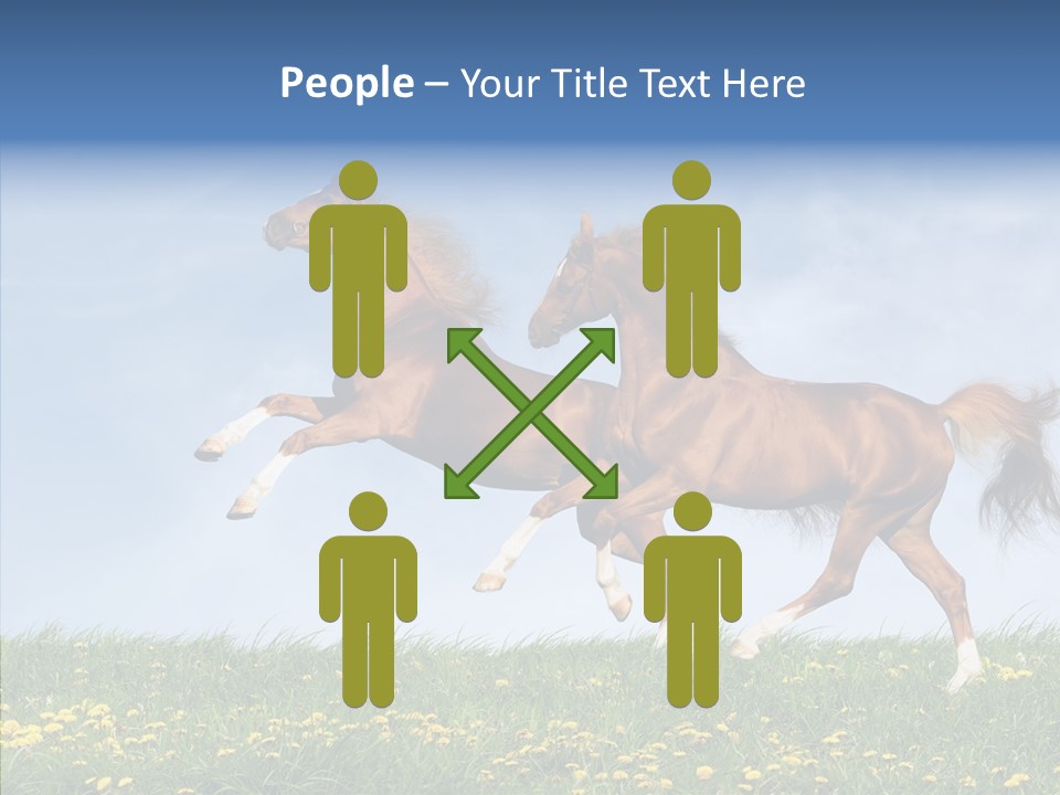 Outside Horse Orange PowerPoint Template