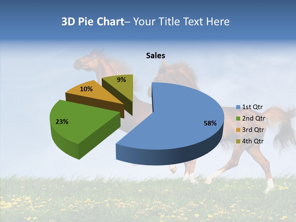 Outside Horse Orange PowerPoint Template