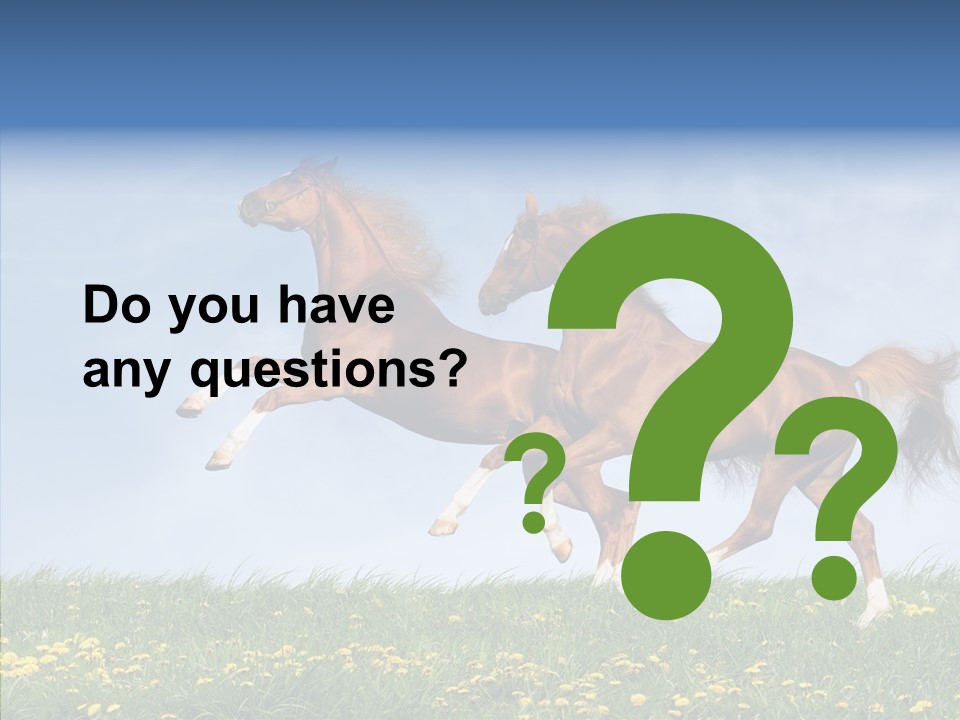 Outside Horse Orange PowerPoint Template
