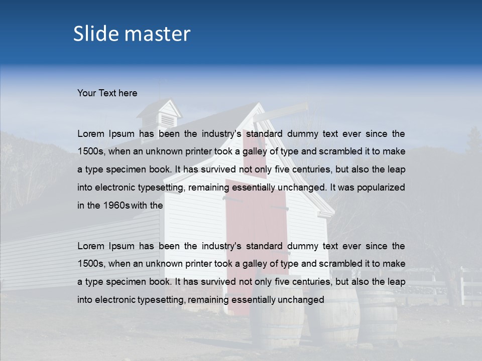 Agriculture Country White PowerPoint Template