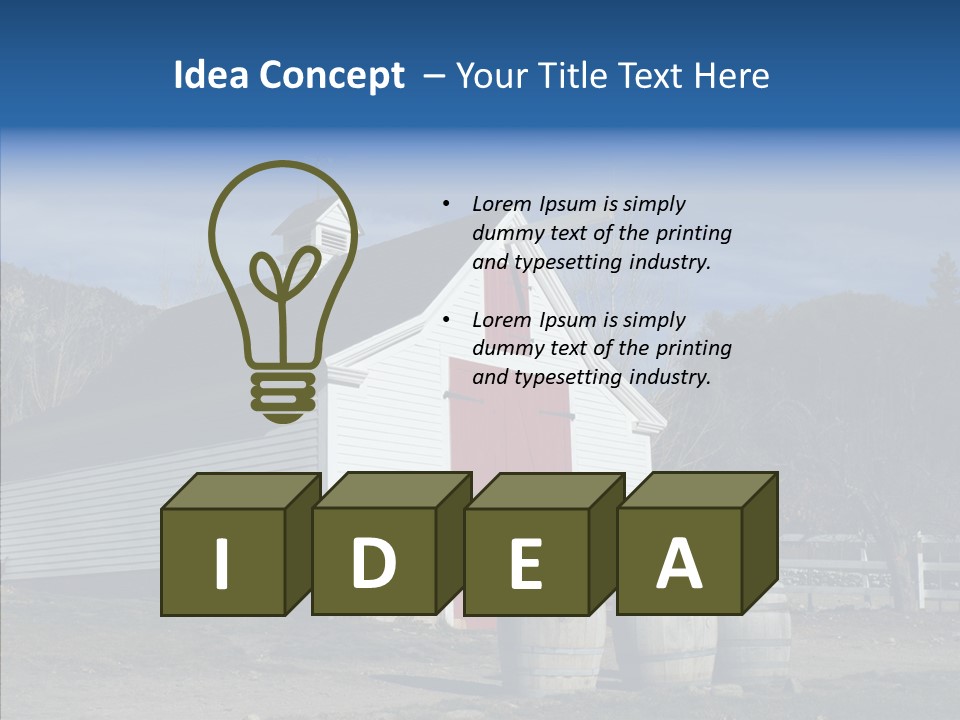 Agriculture Country White PowerPoint Template