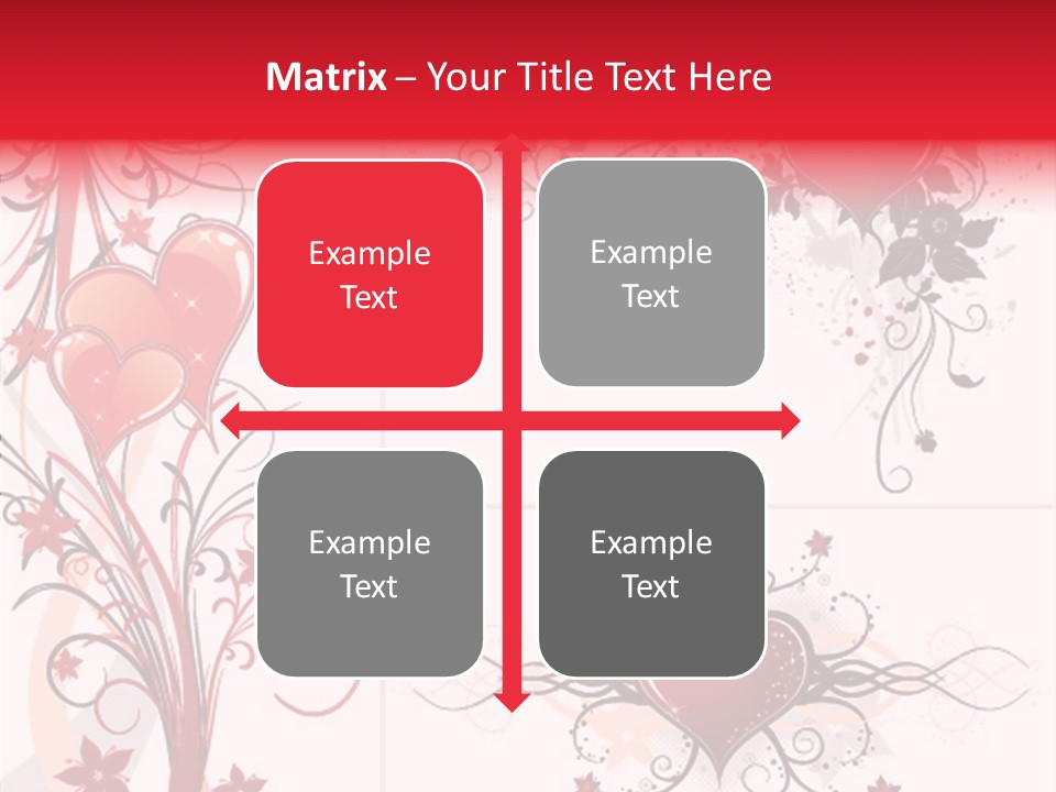 Flower Valentines Day Grunge PowerPoint Template