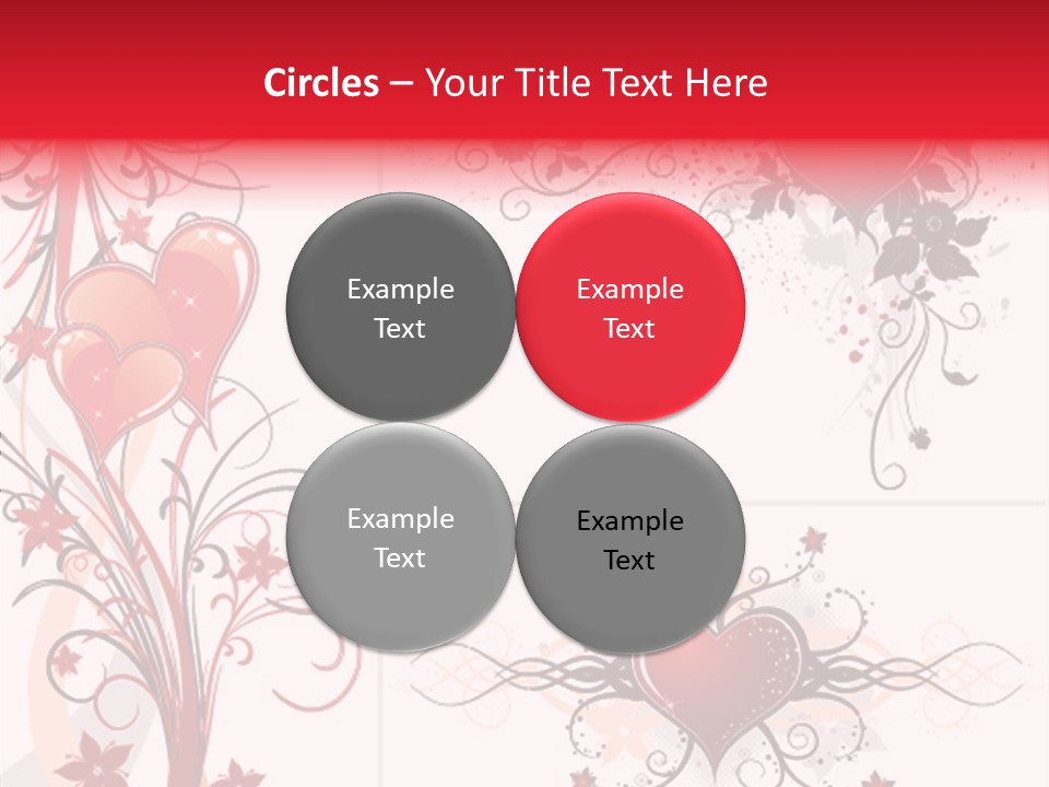 Flower Valentines Day Grunge PowerPoint Template