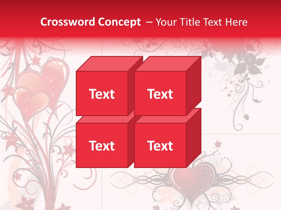 Flower Valentines Day Grunge PowerPoint Template