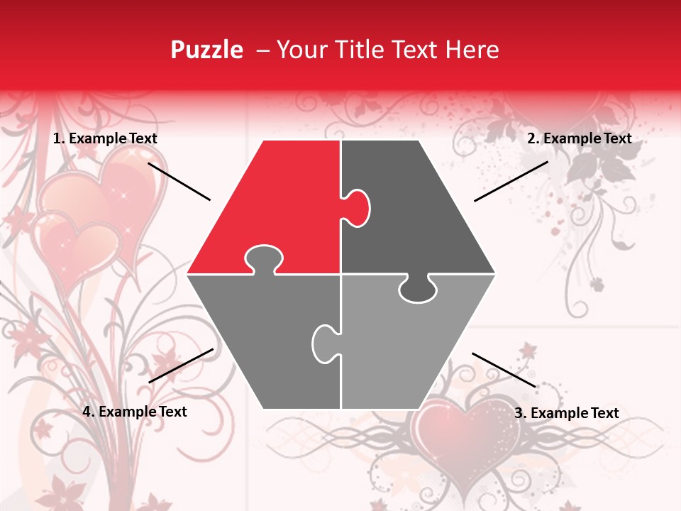 Flower Valentines Day Grunge PowerPoint Template