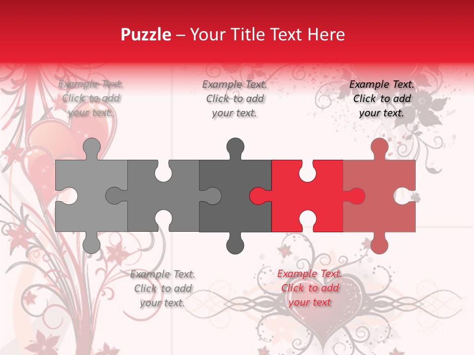 Flower Valentines Day Grunge PowerPoint Template