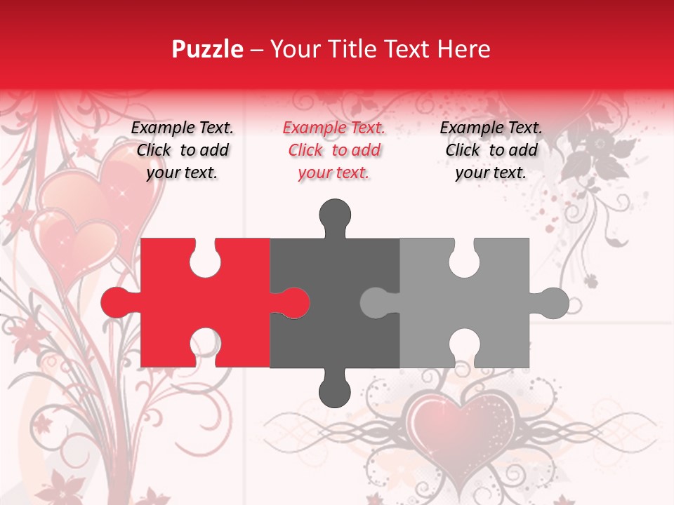 Flower Valentines Day Grunge PowerPoint Template