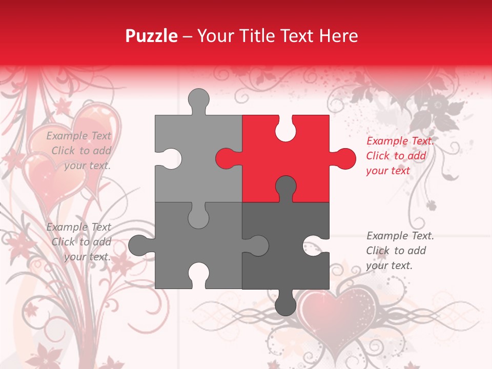 Flower Valentines Day Grunge PowerPoint Template