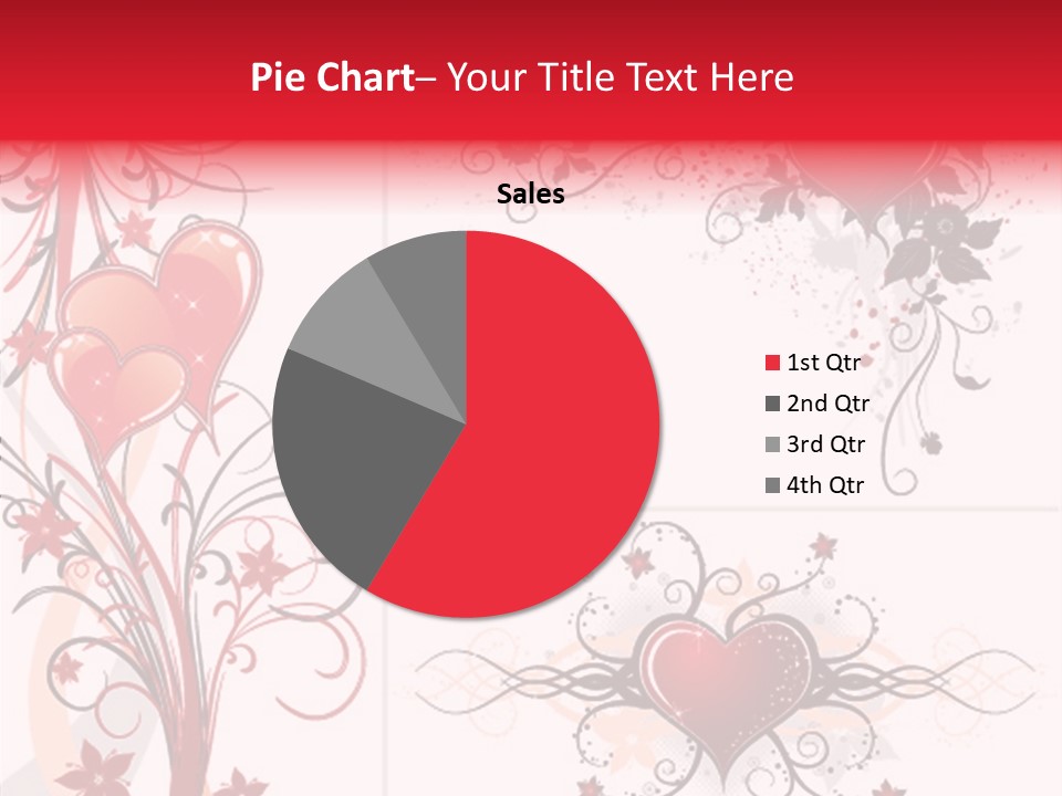 Flower Valentines Day Grunge PowerPoint Template