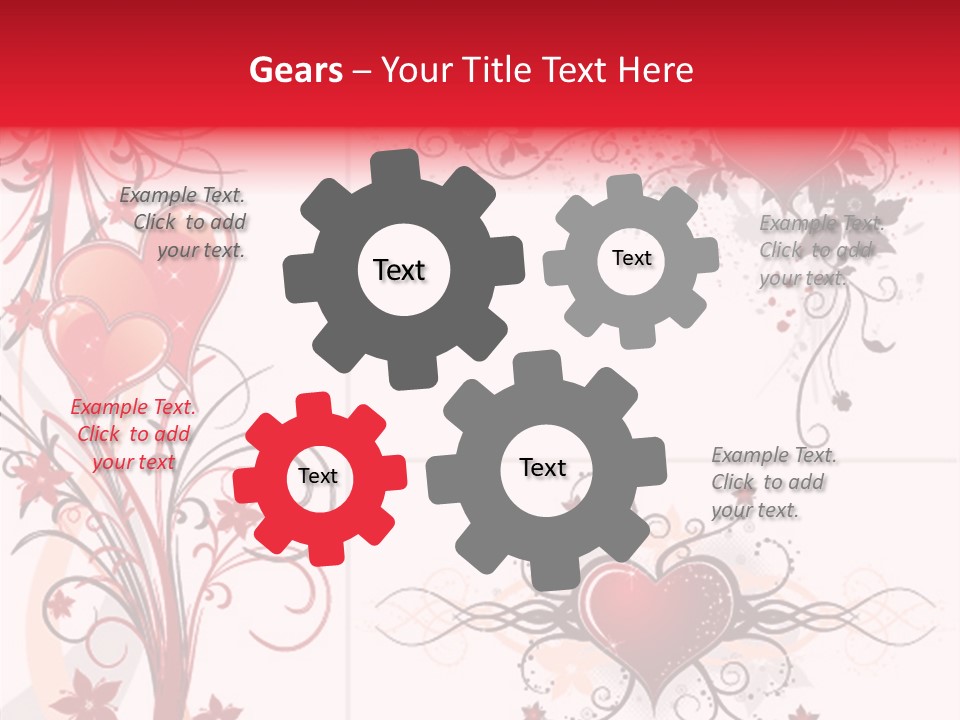 Flower Valentines Day Grunge PowerPoint Template