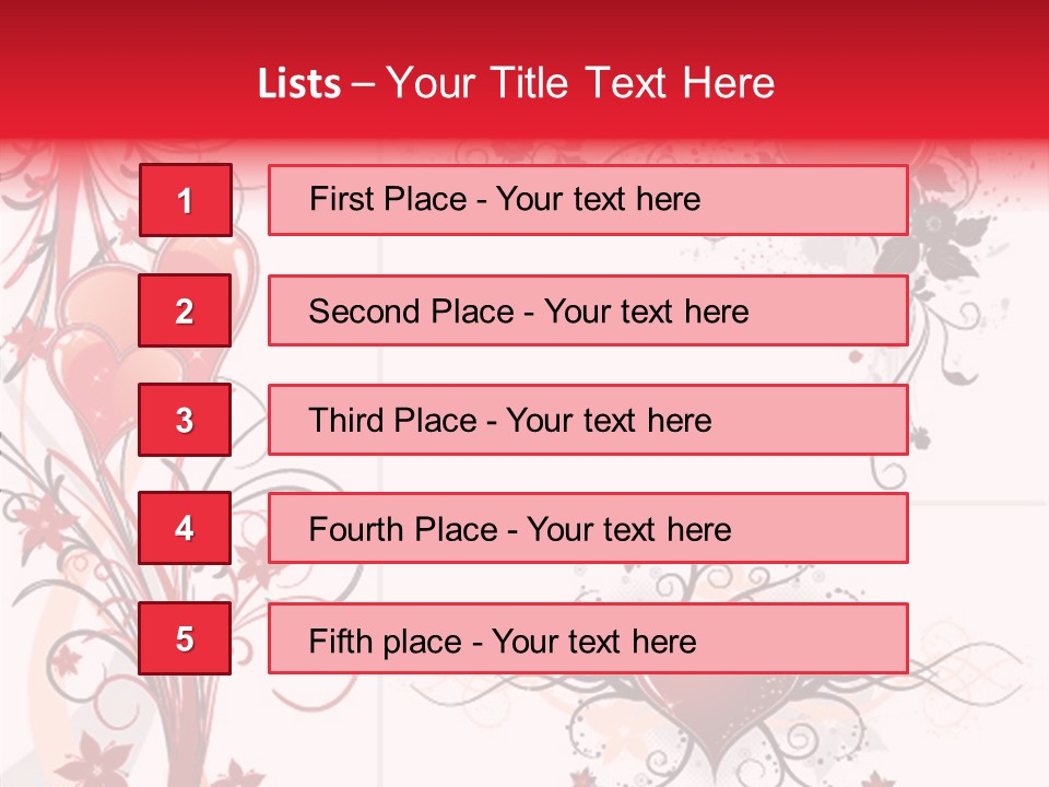 Flower Valentines Day Grunge PowerPoint Template