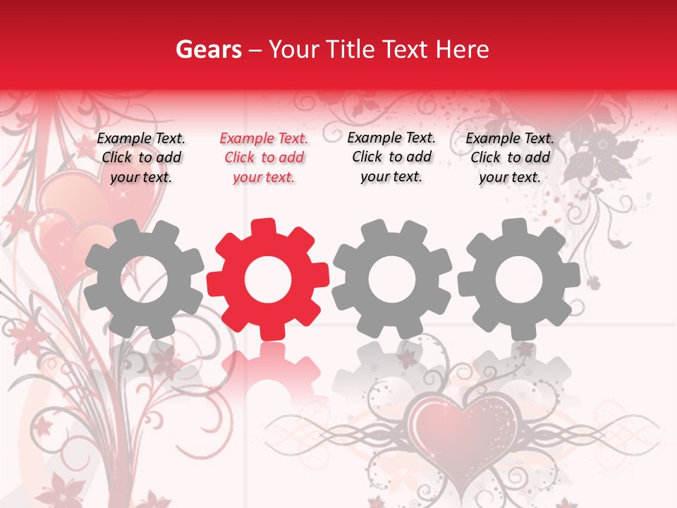 Flower Valentines Day Grunge PowerPoint Template