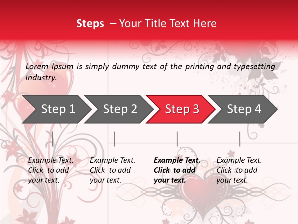 Flower Valentines Day Grunge PowerPoint Template