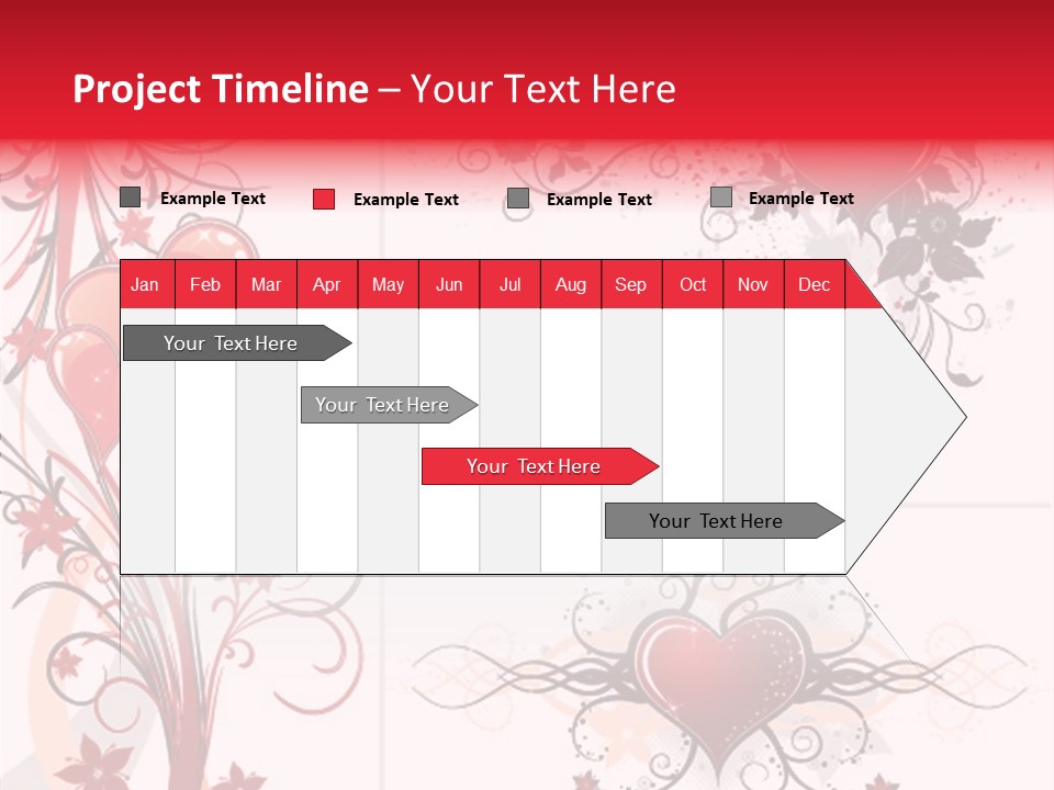 Flower Valentines Day Grunge PowerPoint Template