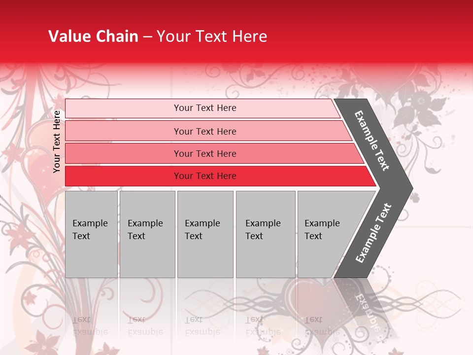 Flower Valentines Day Grunge PowerPoint Template