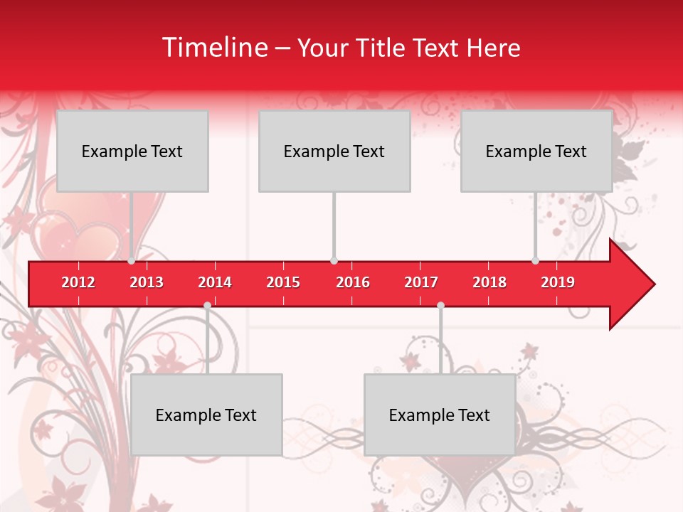 Flower Valentines Day Grunge PowerPoint Template