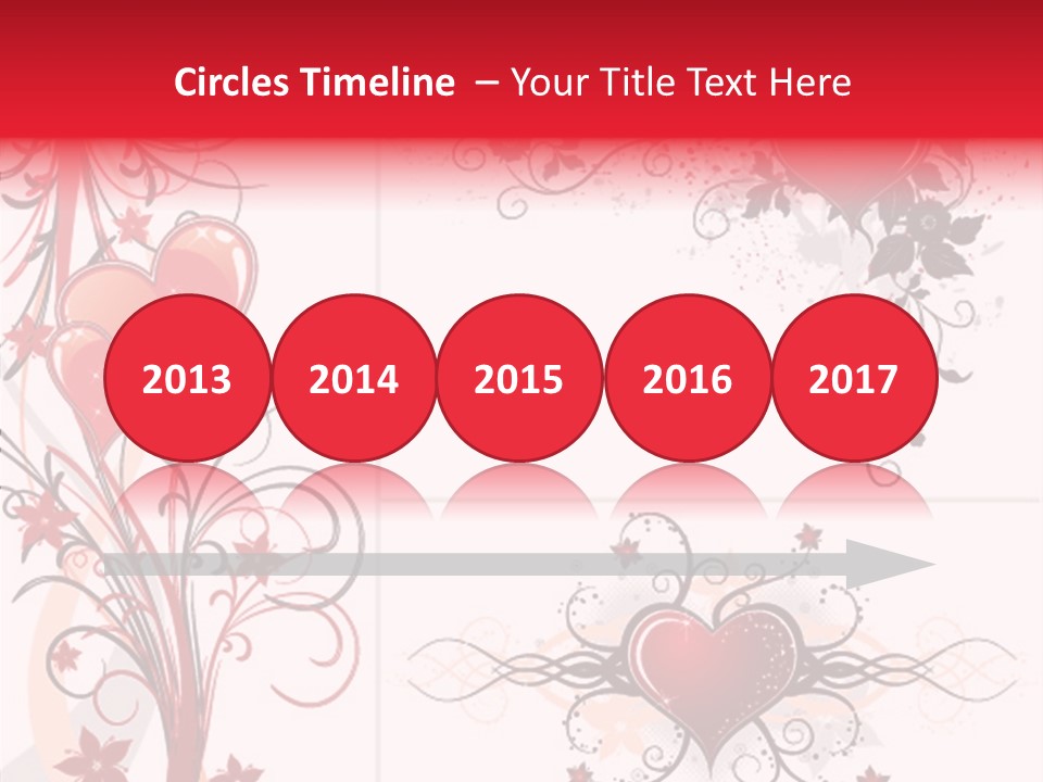 Flower Valentines Day Grunge PowerPoint Template