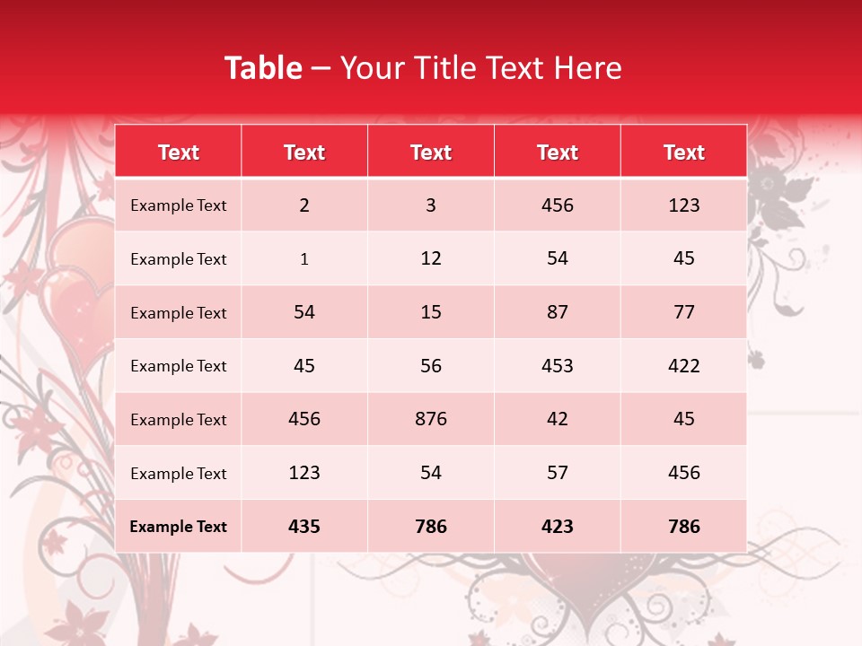 Flower Valentines Day Grunge PowerPoint Template